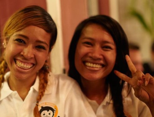 friendly staff at Mad Monkey Hostel, Siem Reap