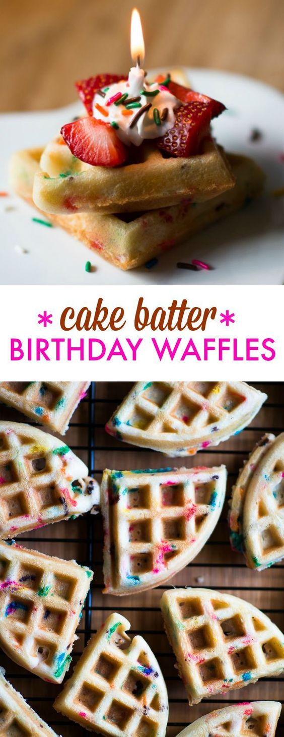 CAKE BATTER BIRTHDAY WAFFLES Foodandcake123