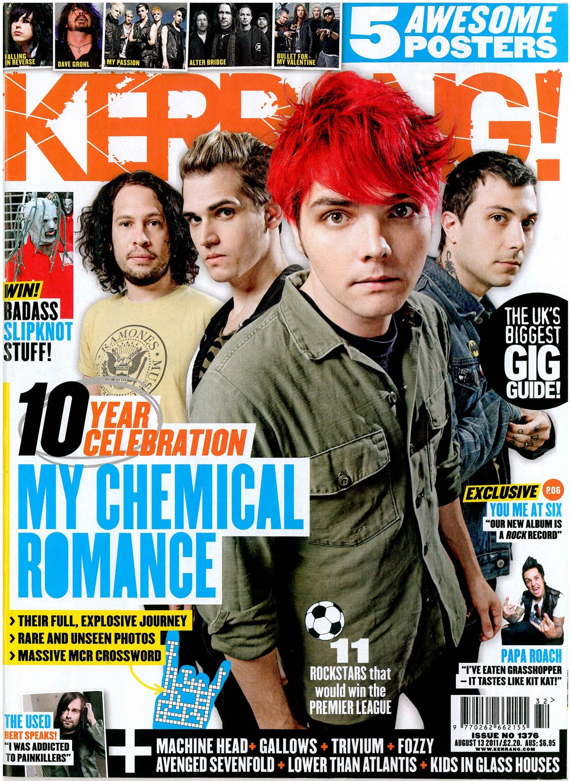 Póster de Bullet For My Valentine en la Kerrang! 1376 Bullet For My