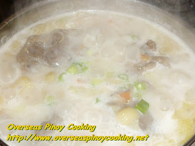 Oxtail Sopas - Cooking Procedure Oxtail Sopas - Cooking Procedure