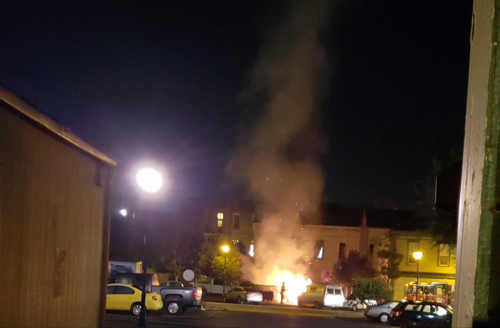 John Chiv Humboldt Bay Fire just put out a fire near the dumpster in