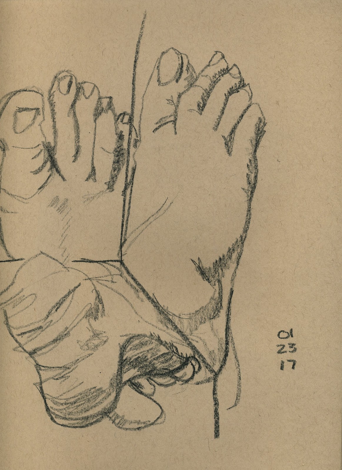 Scribbling With Spirit Practicing with my Feet