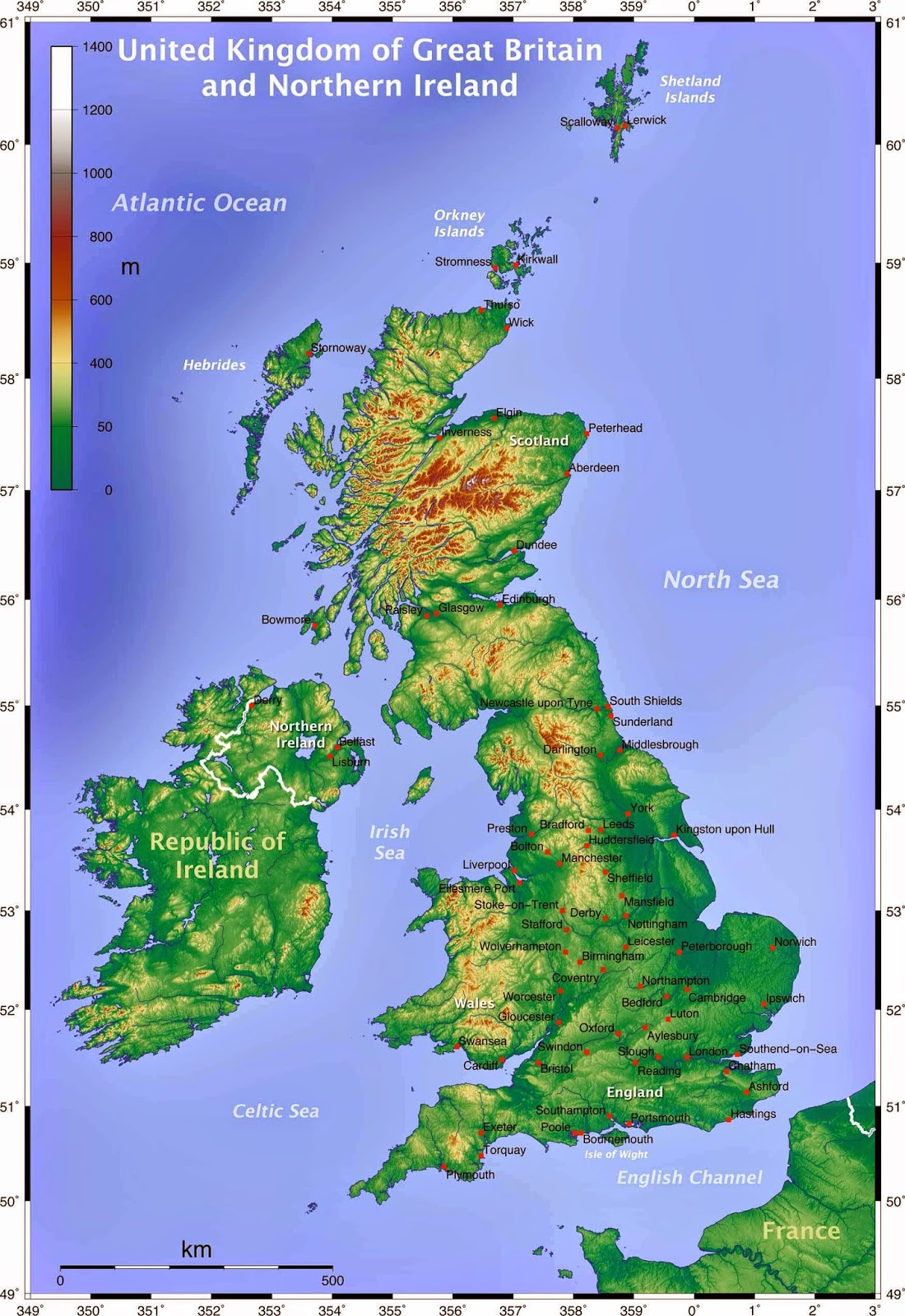 Andy Patterson Permaculture: Topographic Map of United Kingdom