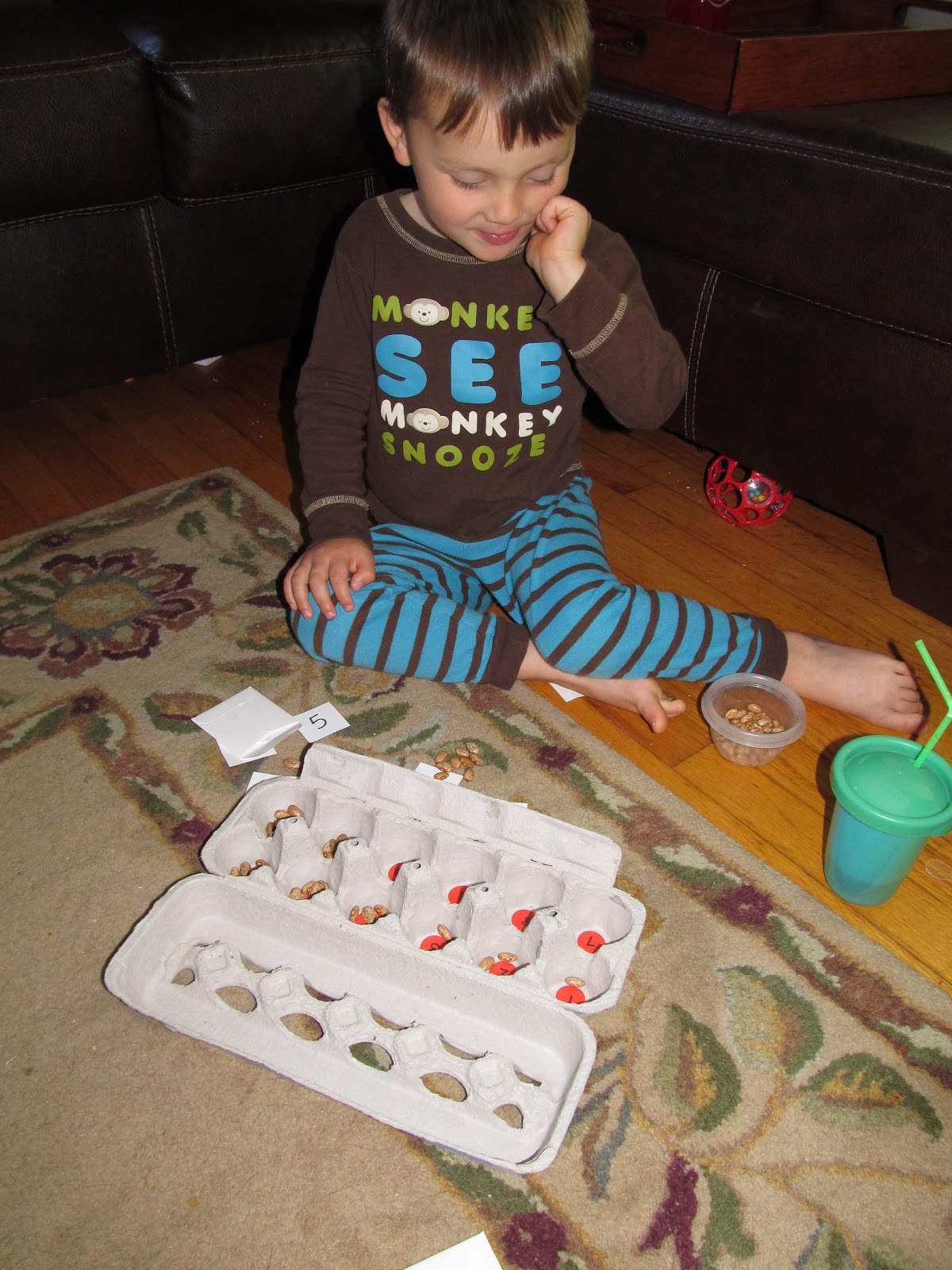 Kitchen Floor Crafts: Counting Carton