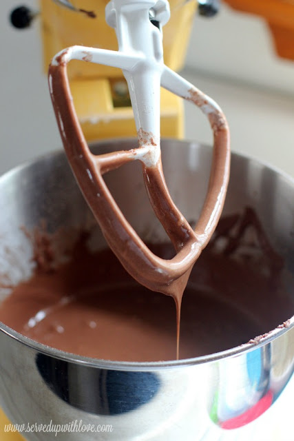 Black Forest Poke Cake yellow mixer recipe from Served Up With Love