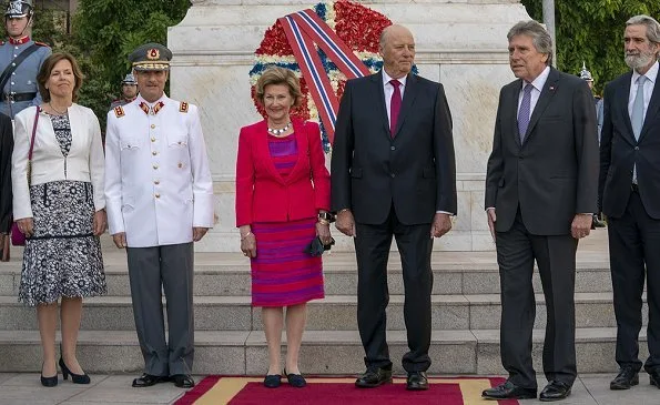 King Harald and Queen Sonja met with President Sebastián Piñera Echenique and First Lady Cecilia Morel de Piñera