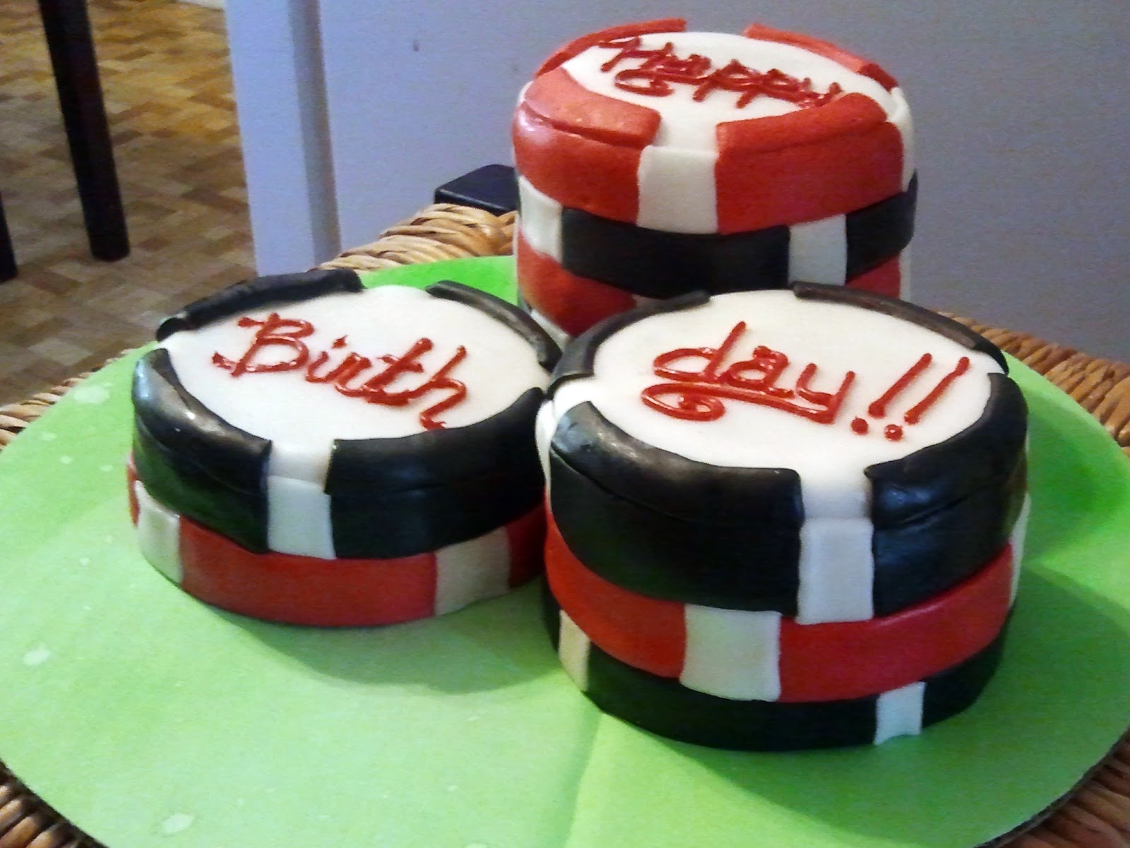 The Cake Villain Poker chip birthday cake