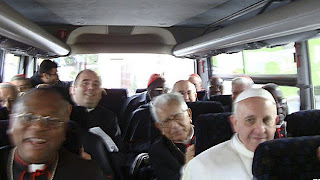 Pope on bus