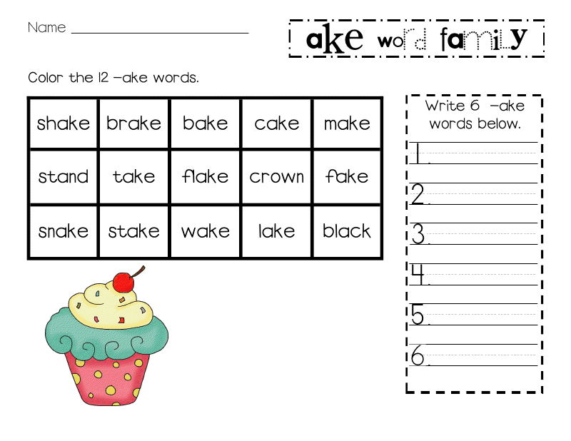Second Grade Word Families Second Grade Word Families