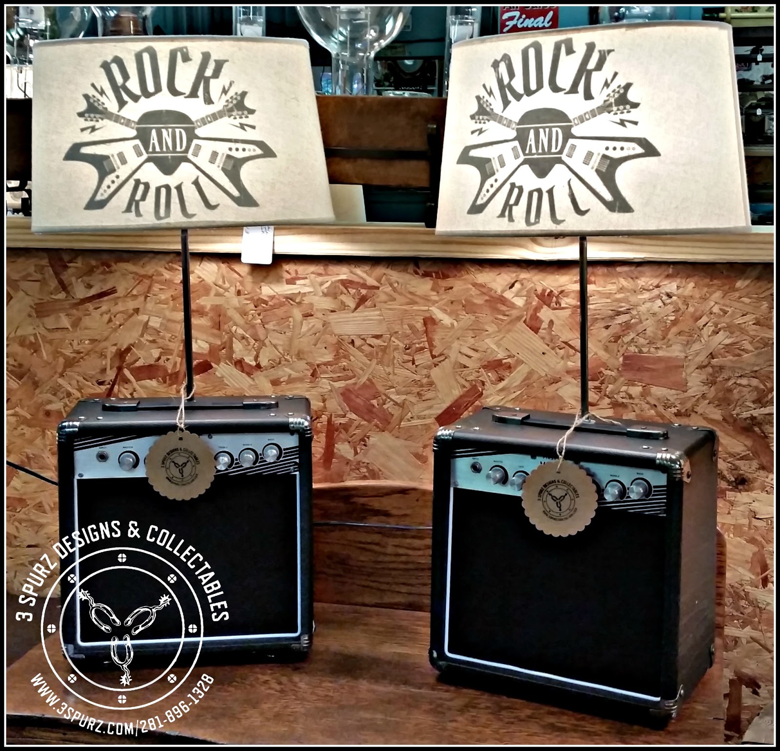 3 Spurz DandC Repurposed /Refurbished Creations!! Guitar amp lamp