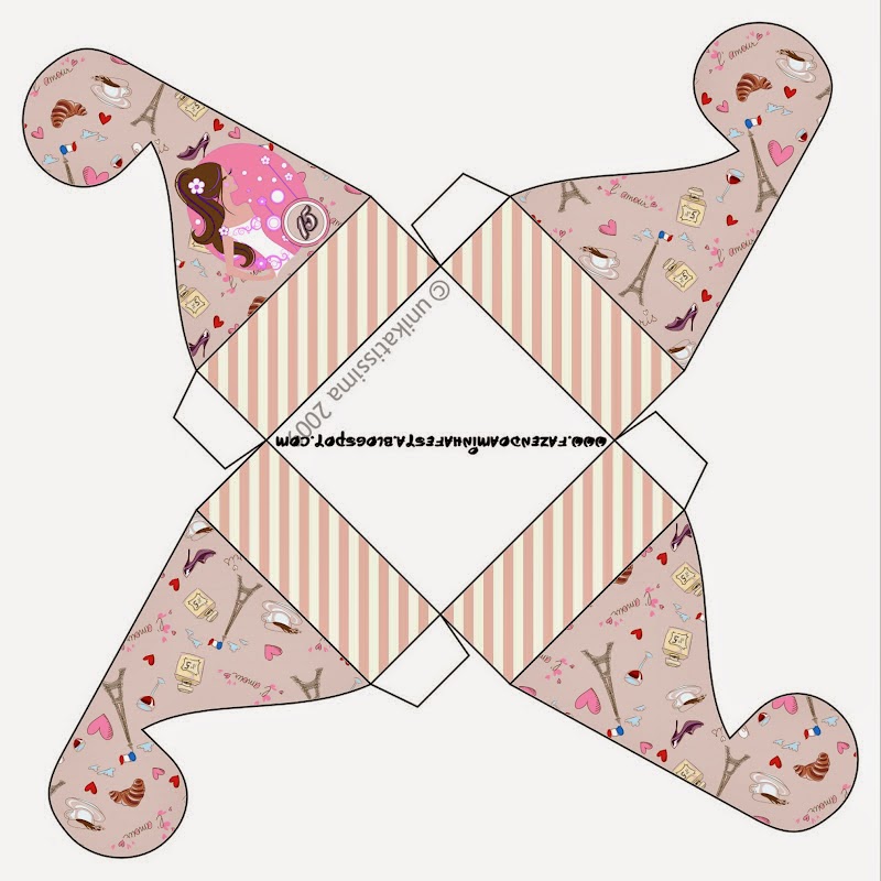 Quince Años Morena: Cajas para Imprimir Gratis. Caja para cupcakes o golosinas de Quince Años Morena.