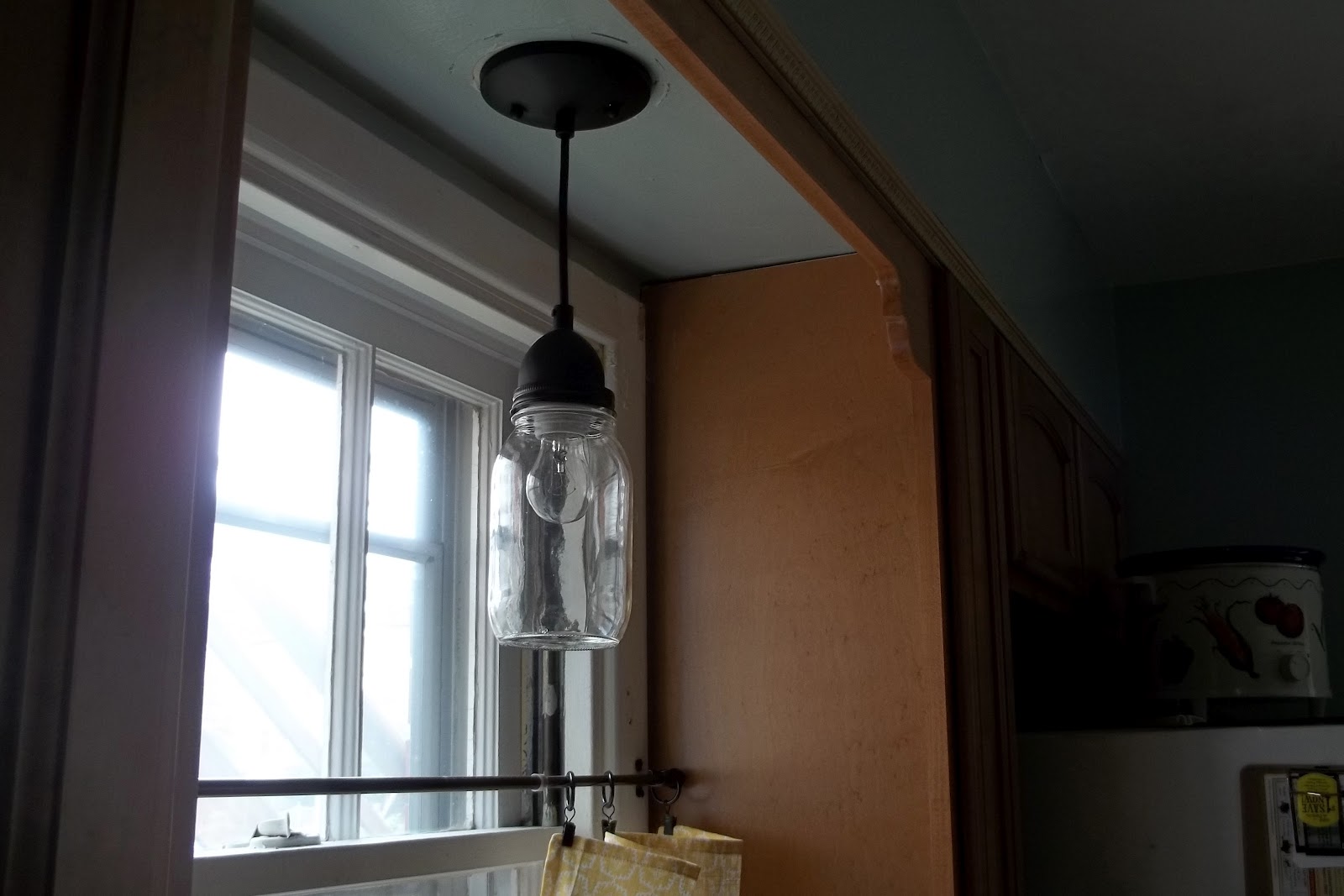 Sliding Down The Stairs mason jar pendant light.
