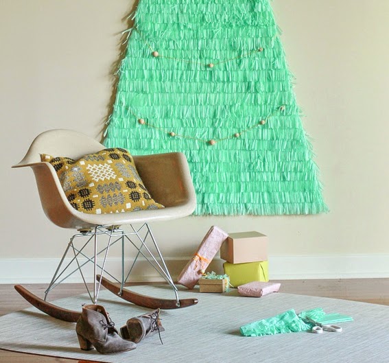 DIY Árbol de navidad con papel seda y cartulina4