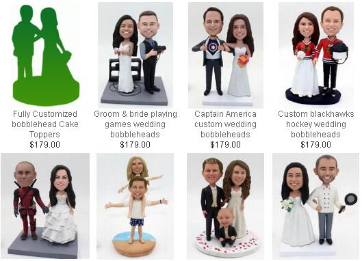 bobblehead cake toppers customized