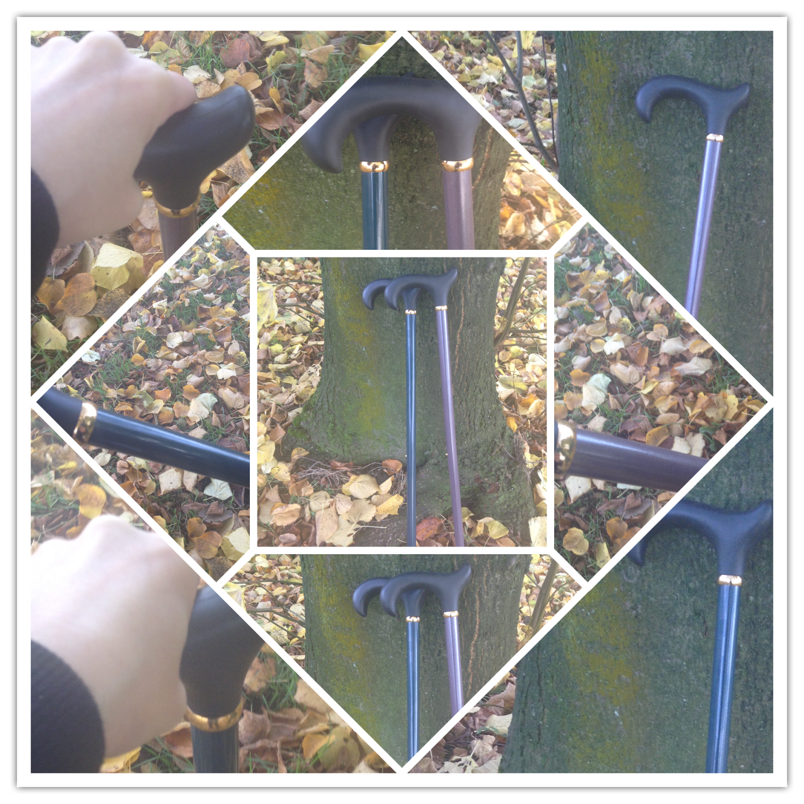 Sparkling Magpie Soft Grip Derby Handle Ossenberg Walking Sticks A