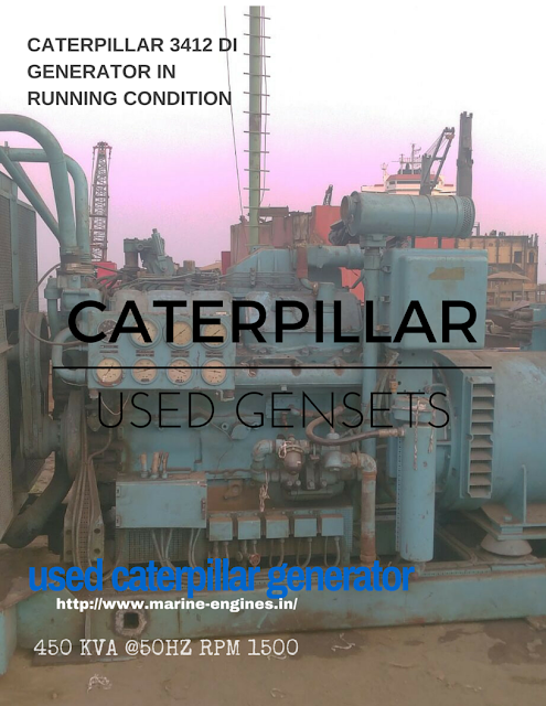 CAT, Caterpillar, used , generator, auxilliary engine, 450 KVA, 50 HZ, 1500 RPM, cylinder