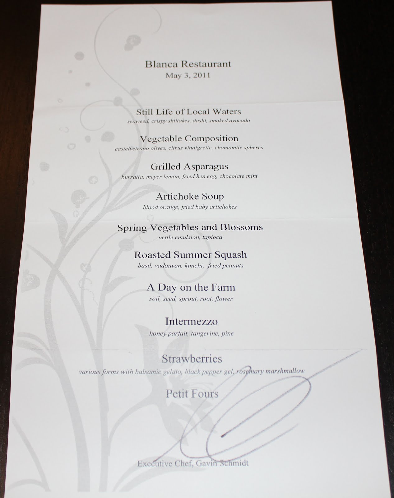 gastro bits: Blanca - Vegetarian Tasting Menu
