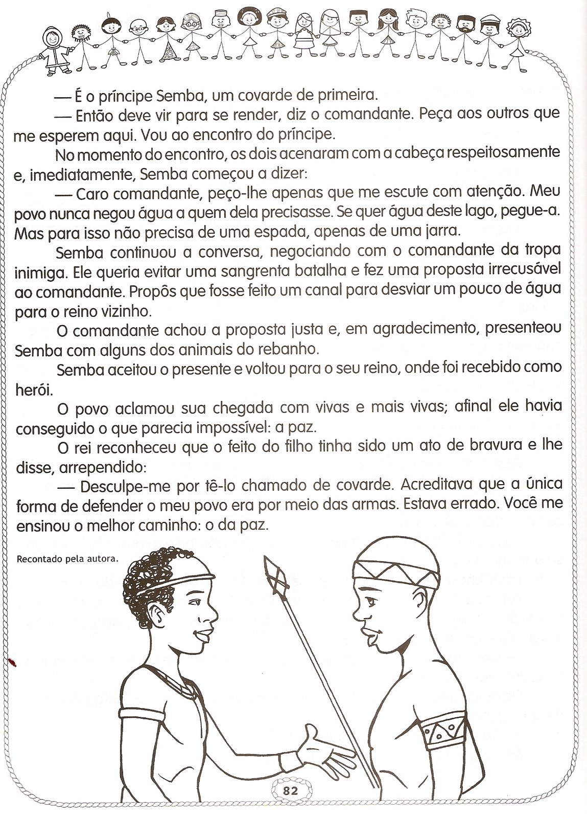 África na escola Igualdade racial Um conto africano