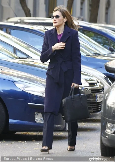  Queen Letizia attends a meeting at the AECC