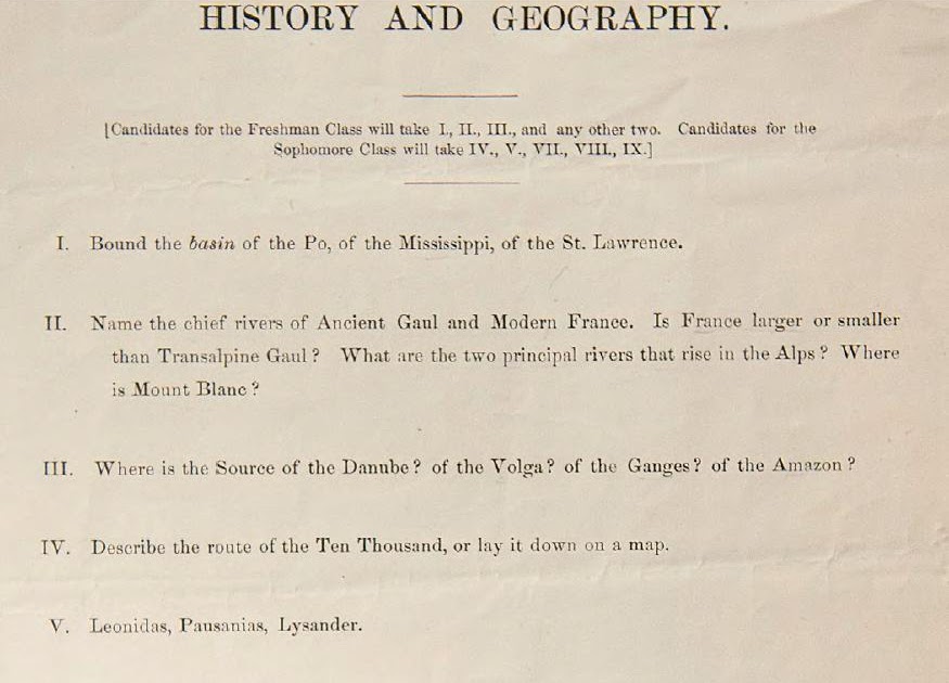 bensozia: The Harvard Entrance Exam of 1869