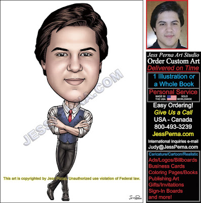 Real Estate Caricature Business Card Ads
