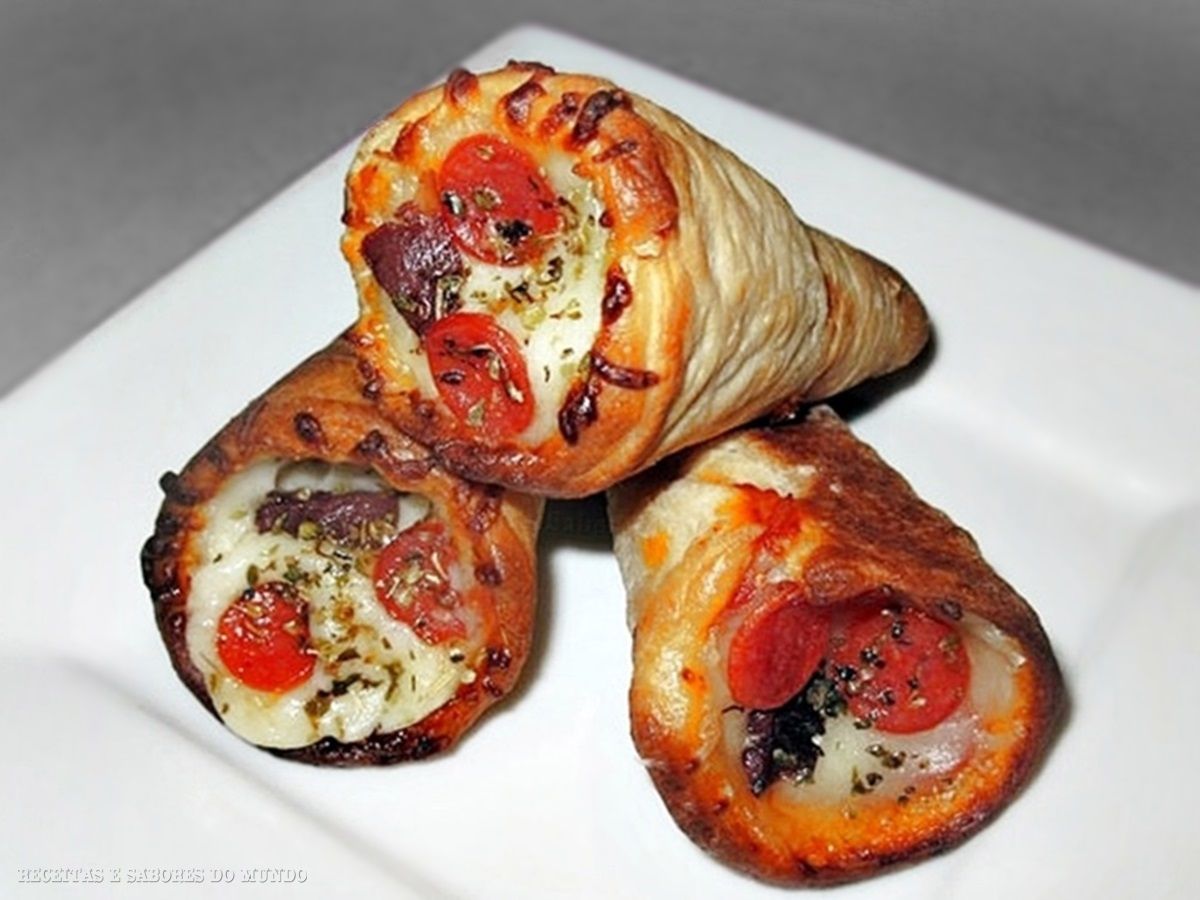 Pizza de Cone Pizza Cone Receitas e Sabores do Mundo