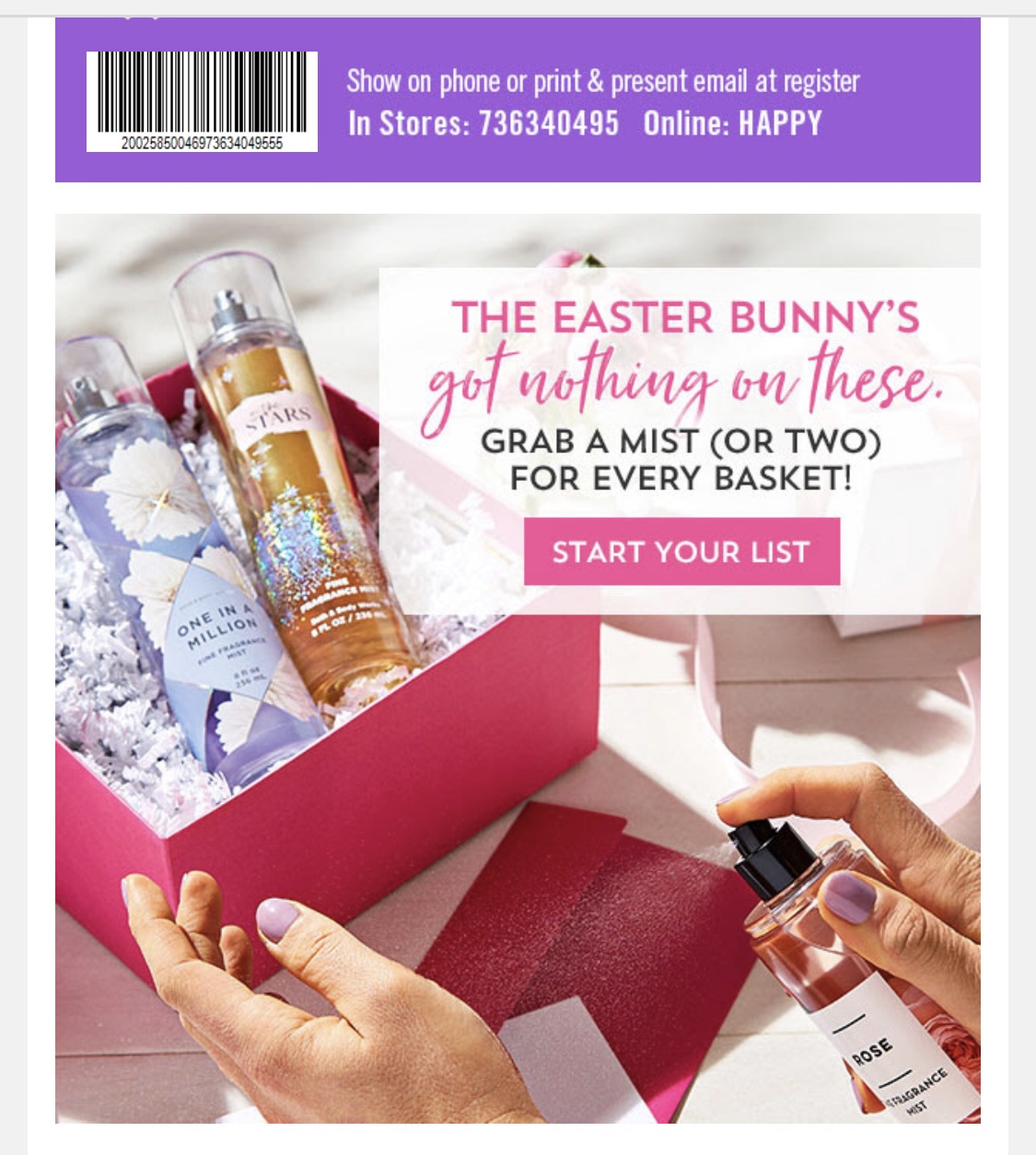 Life Inside the Page Bath & Body Works Tomorrow's Email April 16, 2019