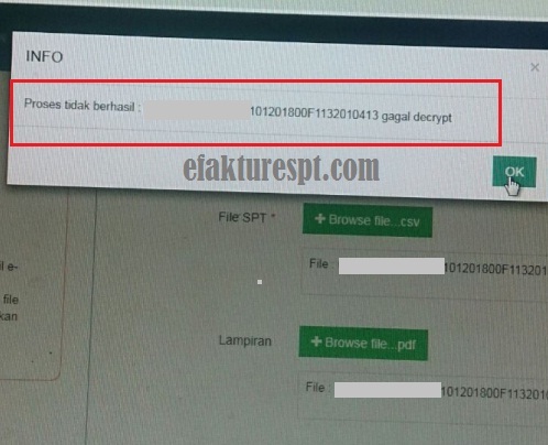 e-Filing Proses Tidak Berhasil Gagal Decrypt