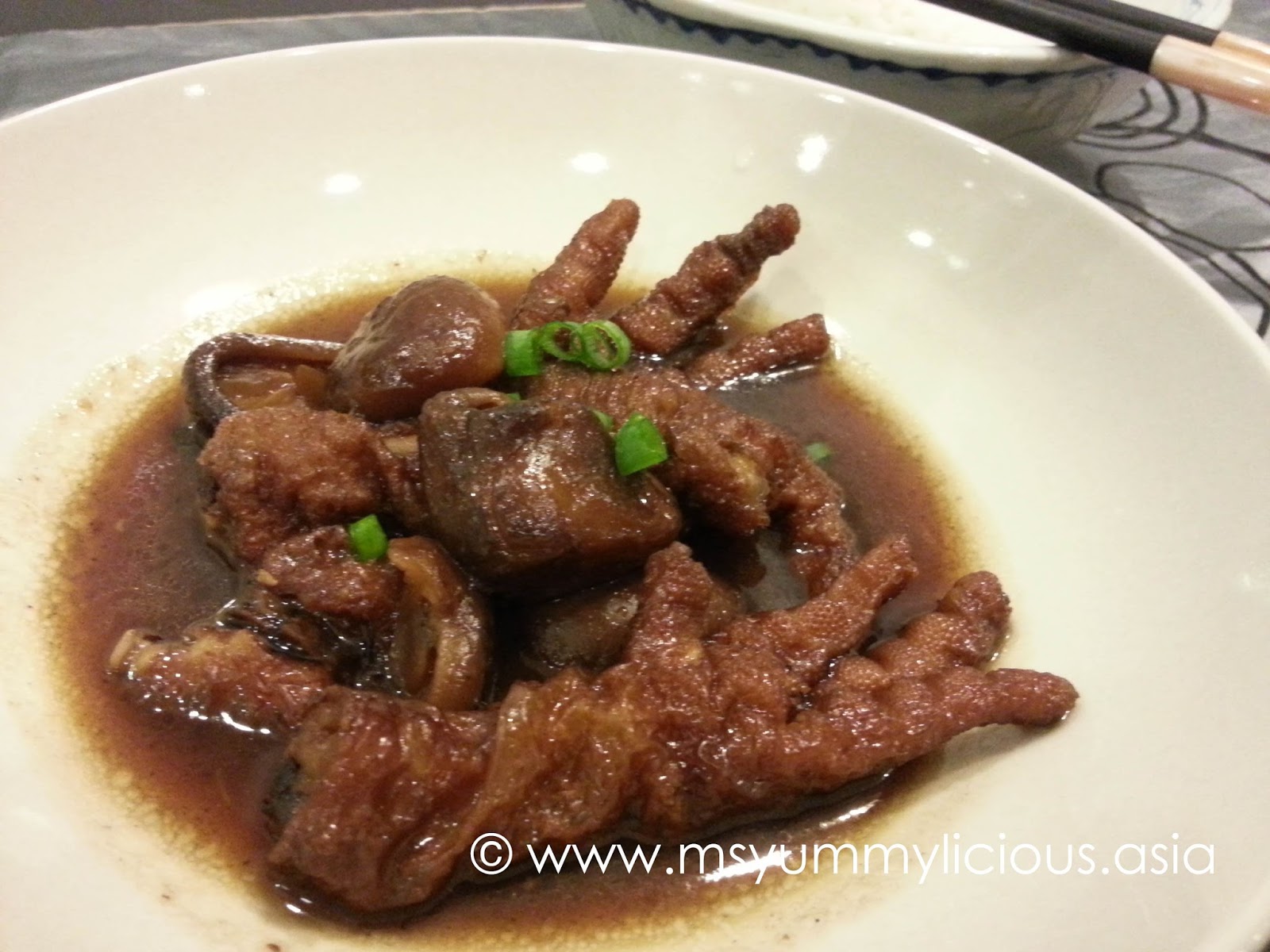 Braised Chicken Feet And Mushrooms Yummylicious + Babylicious