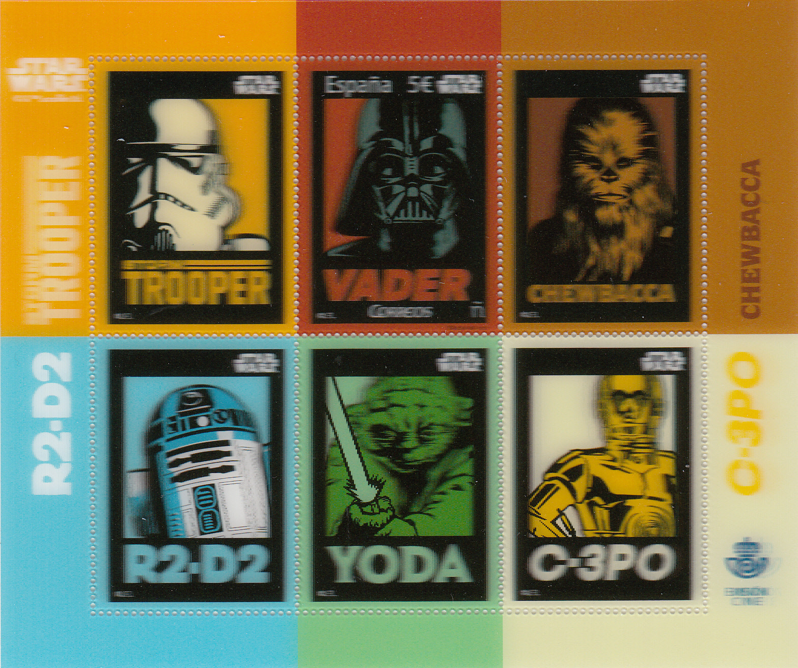 My stamp collection Star Wars Stamps from Spain