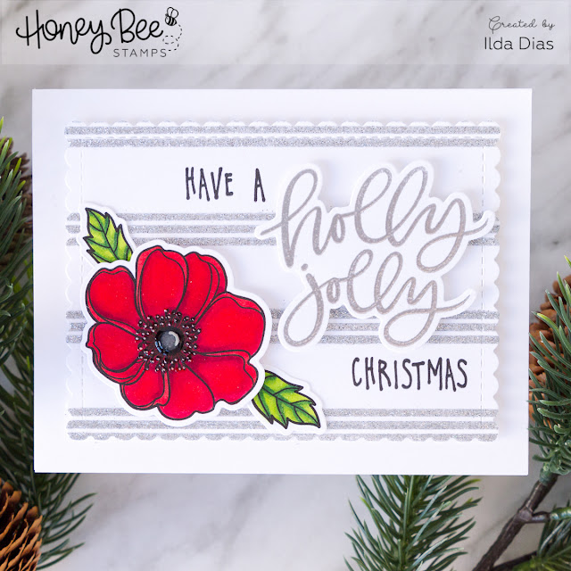 Christmas Anemone Cards | The 30 Day Coloring Challenge with Honey Bee Stamps by ilovedoingallthingscrafty.com