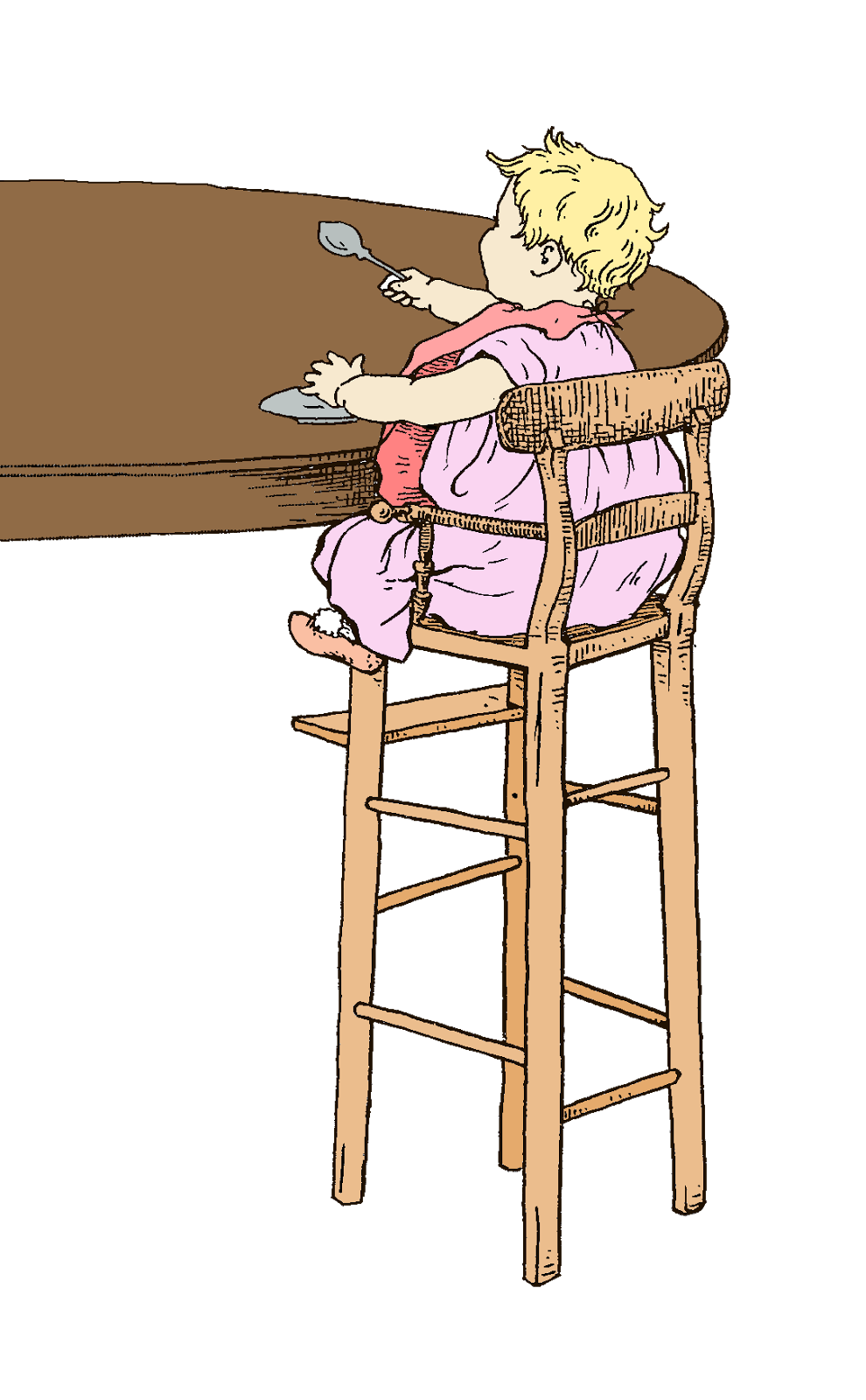 The Graphics Monarch: Digital Baby High Chair Vintage Child Clip Art
