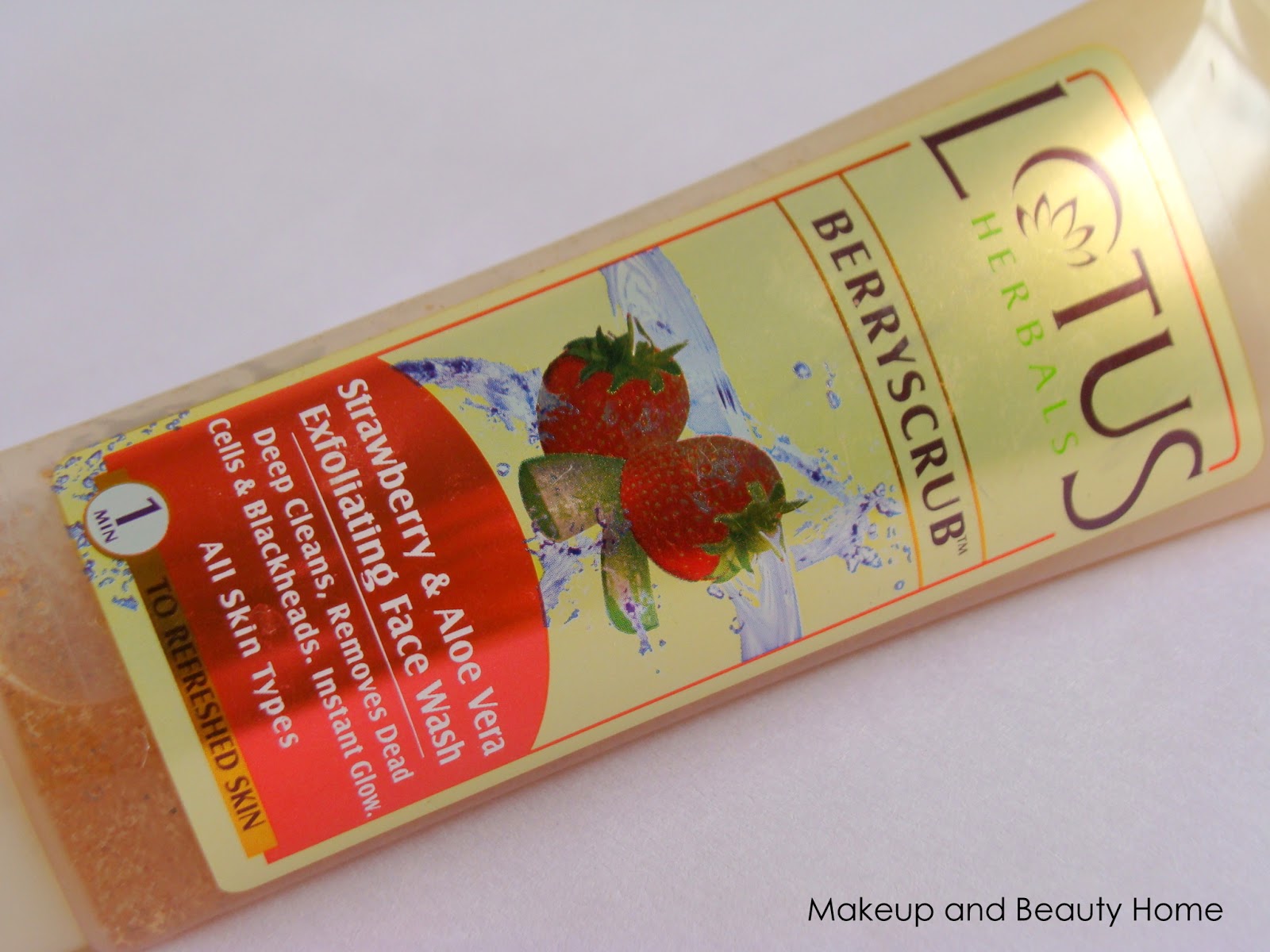 Beauty Blog's Lotus Herbals Berryscrub Strawberry & Aloe Vera