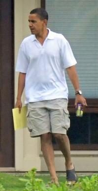 Obama, dressed casually! Obama, dressed casually!