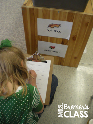 Fun & Free Literacy Centers for Kindergarten {love the spaghetti spelling!}