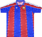 FCバルセロナ 1992-1993-1994-1995 ユニフォーム-Kappa-ホーム-臙脂・青