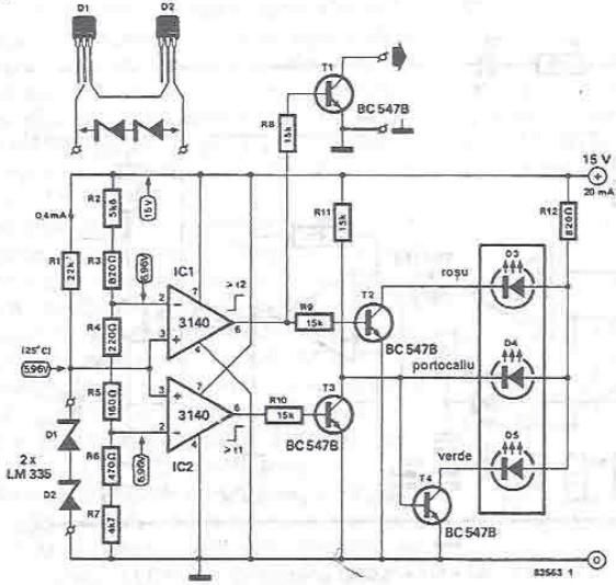 Radiator Temperature Iindicator Circuit Diagram