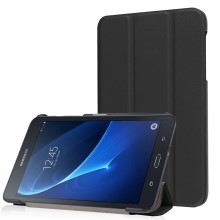 Tri-fold Leather Case Cover for Samsung Galaxy Tab A 7.0 T280 T285 - Black