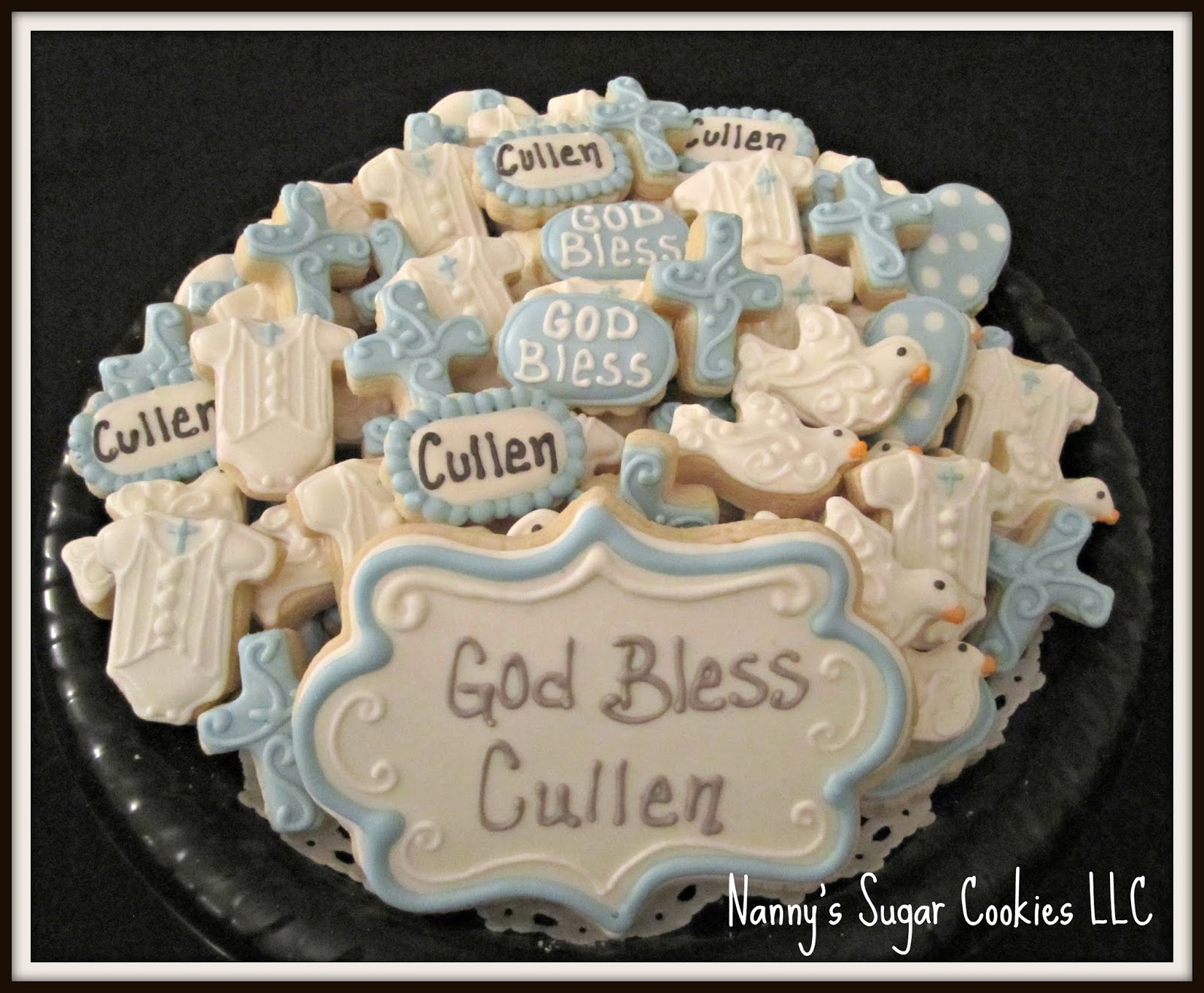 Nanny's Sugar Cookies LLC Baptism Cookie Platter