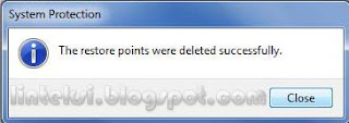 Menghapus Restore Point Windows 7