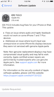 iOS 11.0.3 available for download with minor bug fixes