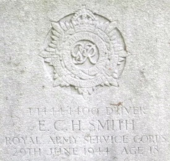 Photograph of The grave of Driver, Ernest Charles Smith  Image by the North Mymms History Project, released under Creative Commons BY-NC-SA 4.0