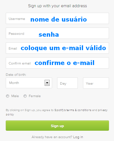 criar conta spotify brasil proxy