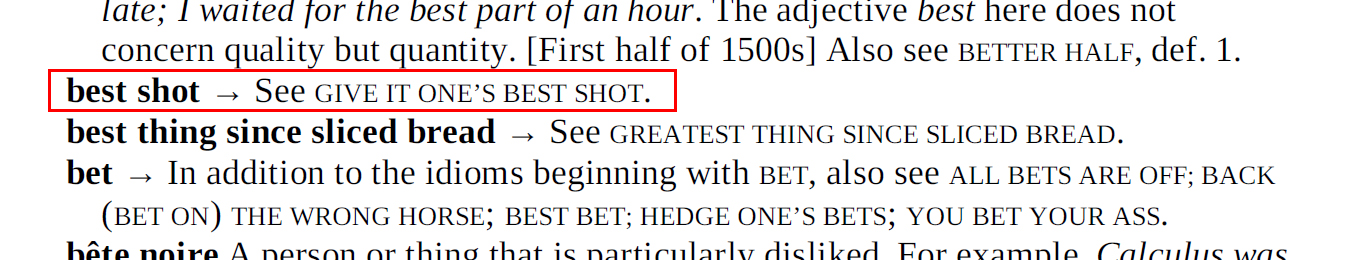 Arti Best Shot