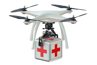Cas d'us de 5G: un dron equipat amb desfibril·lador