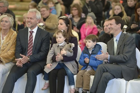 Princess Marie of Denmark and Prince Joachim of Denmark and Prince Henrik of Denmark and Princess Athena of Denmark visited Aalborg Zoo in Aalborg, Denmark.