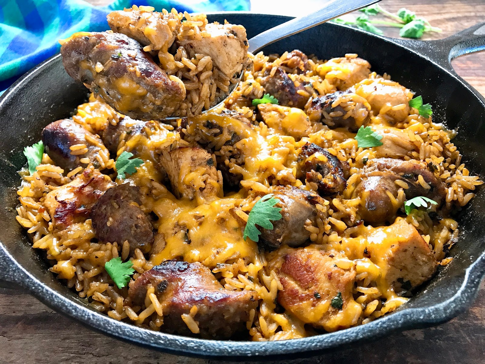 Southwest Chicken, Sausage and Rice