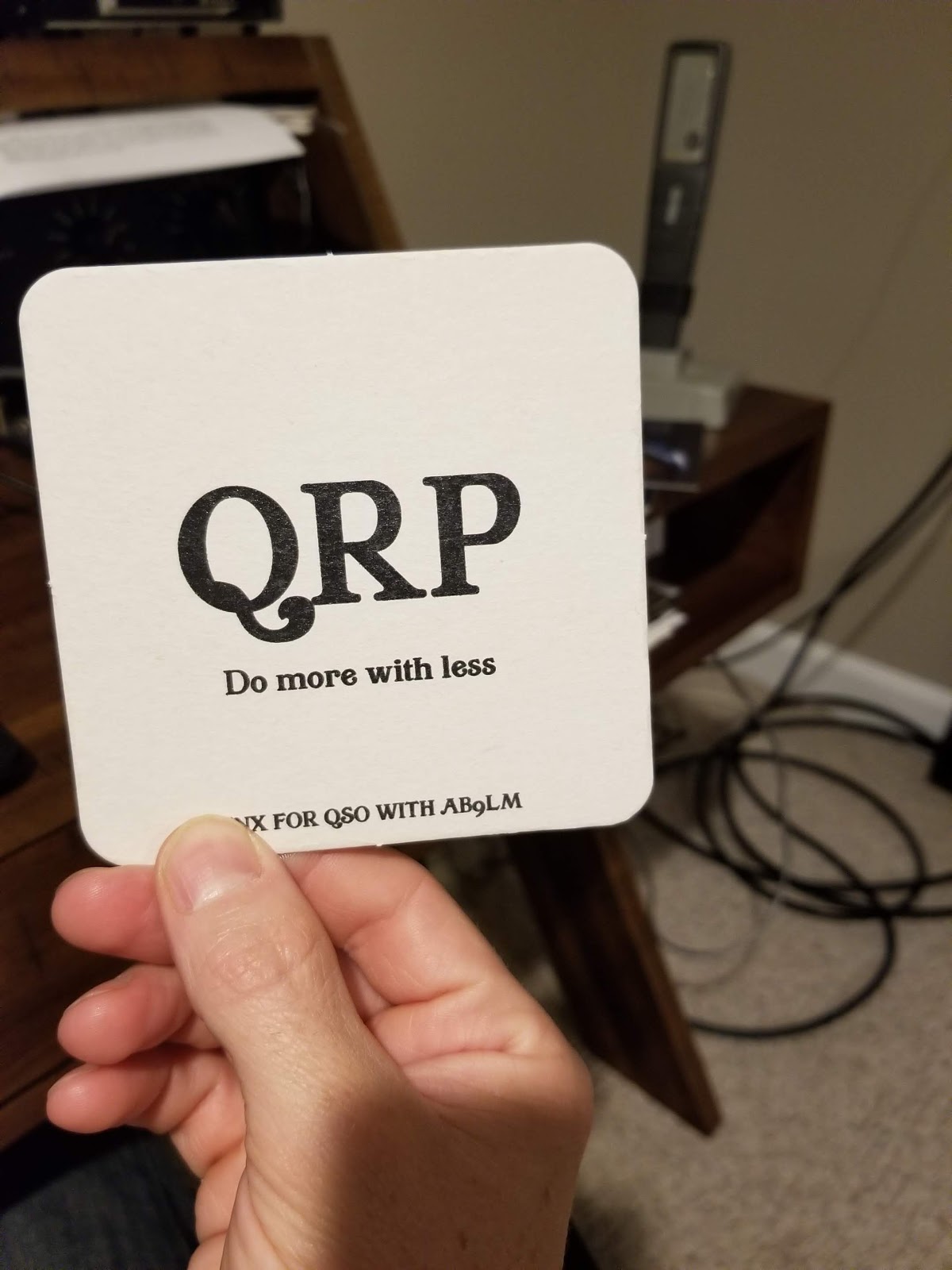 AB9LM Vistaprint QSL cards