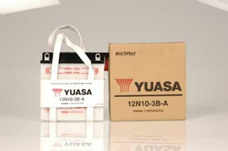 Jenis/type  aki Yuasa dan spesifikasi yang cocok untuk mobil dan motor