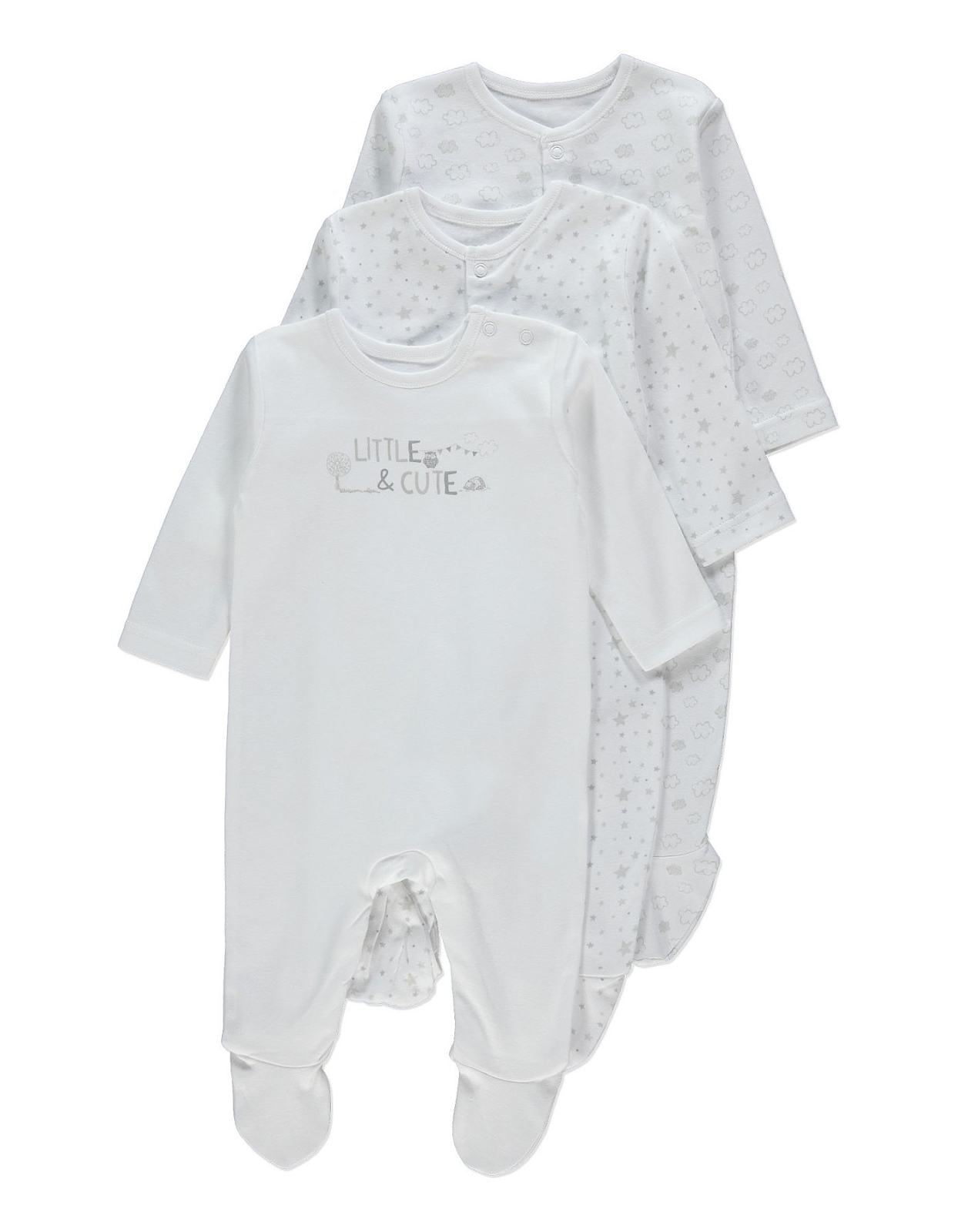baby grows with integrated scratch mitts